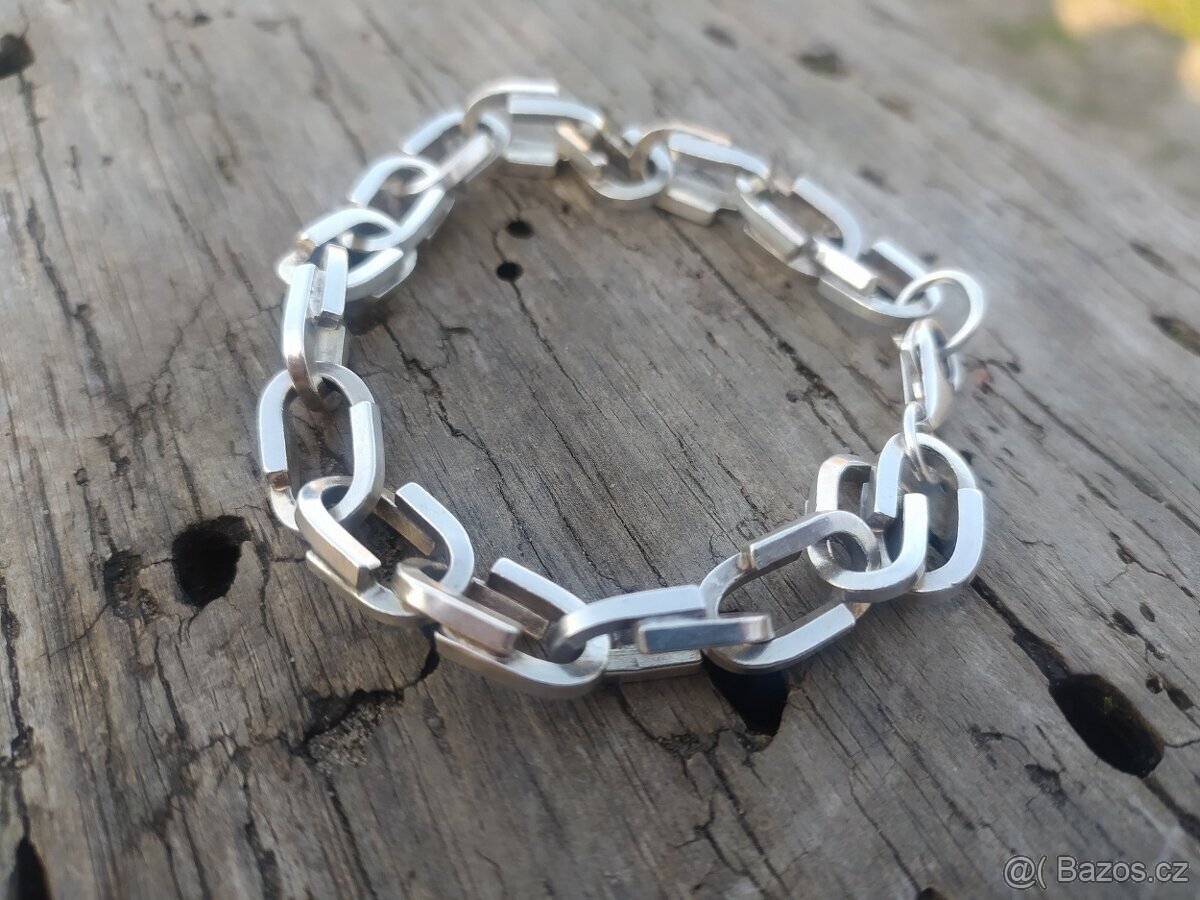 Stříbrný řetízek a náramek - ruční práce - PC 15 000CZ - 4