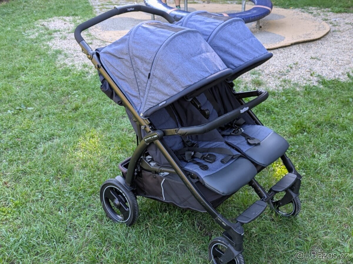 Dvojkočárek / kombinovaný kočárek / sourozenecký kočárek - 4