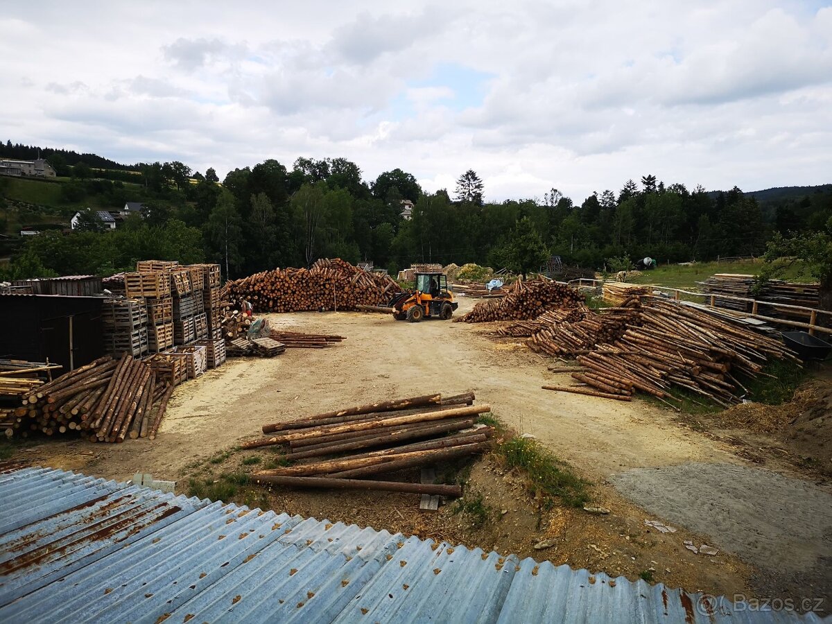 Odkorněný kůl, palisáda, tyč - 4