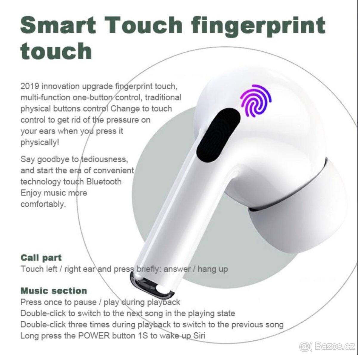 TWS Sluchátka Chytrá dotyková sluchátka - 4