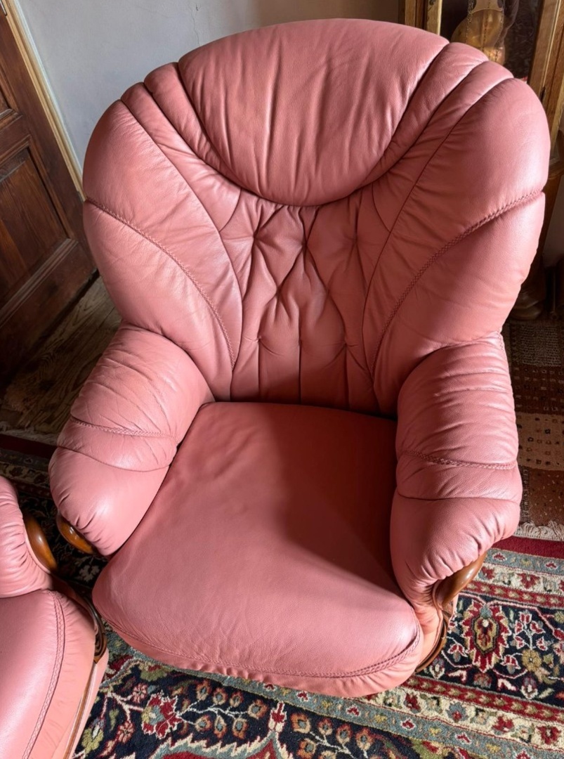 Italská kožená sedačka 3+1+1, 4667 - 4