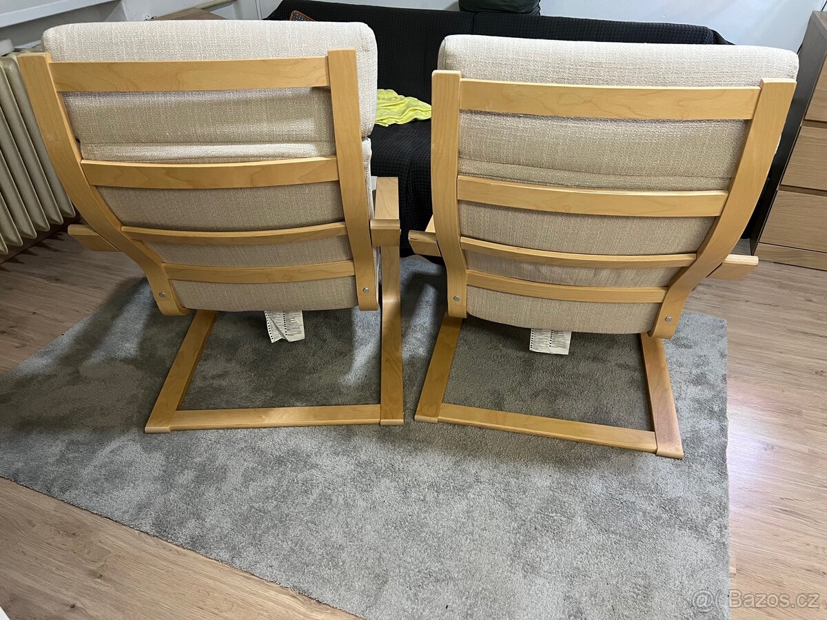 Křesla IKEA Poang 2 ks - 4