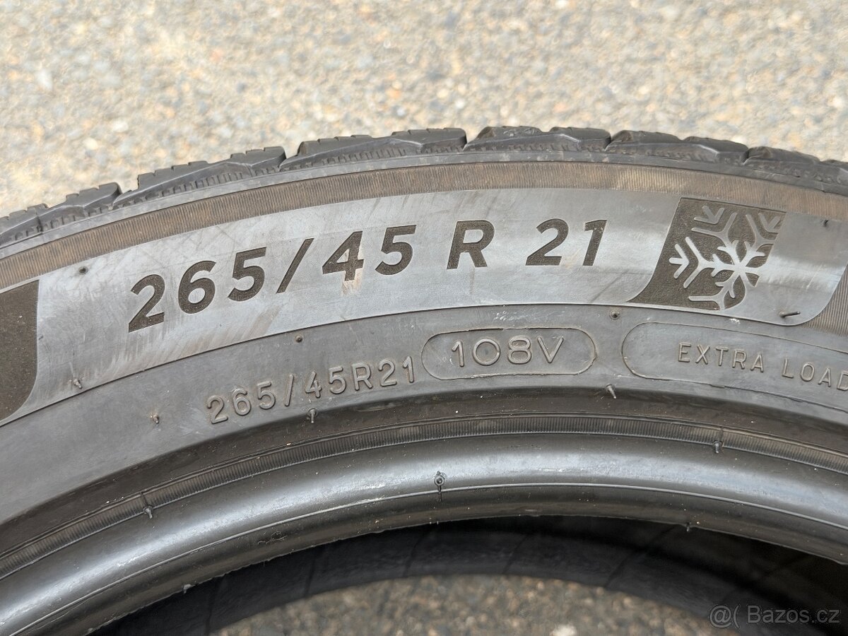 265/45 R21 zimní Michelin 2kusy 2022 vzorek 7,3mm - 4