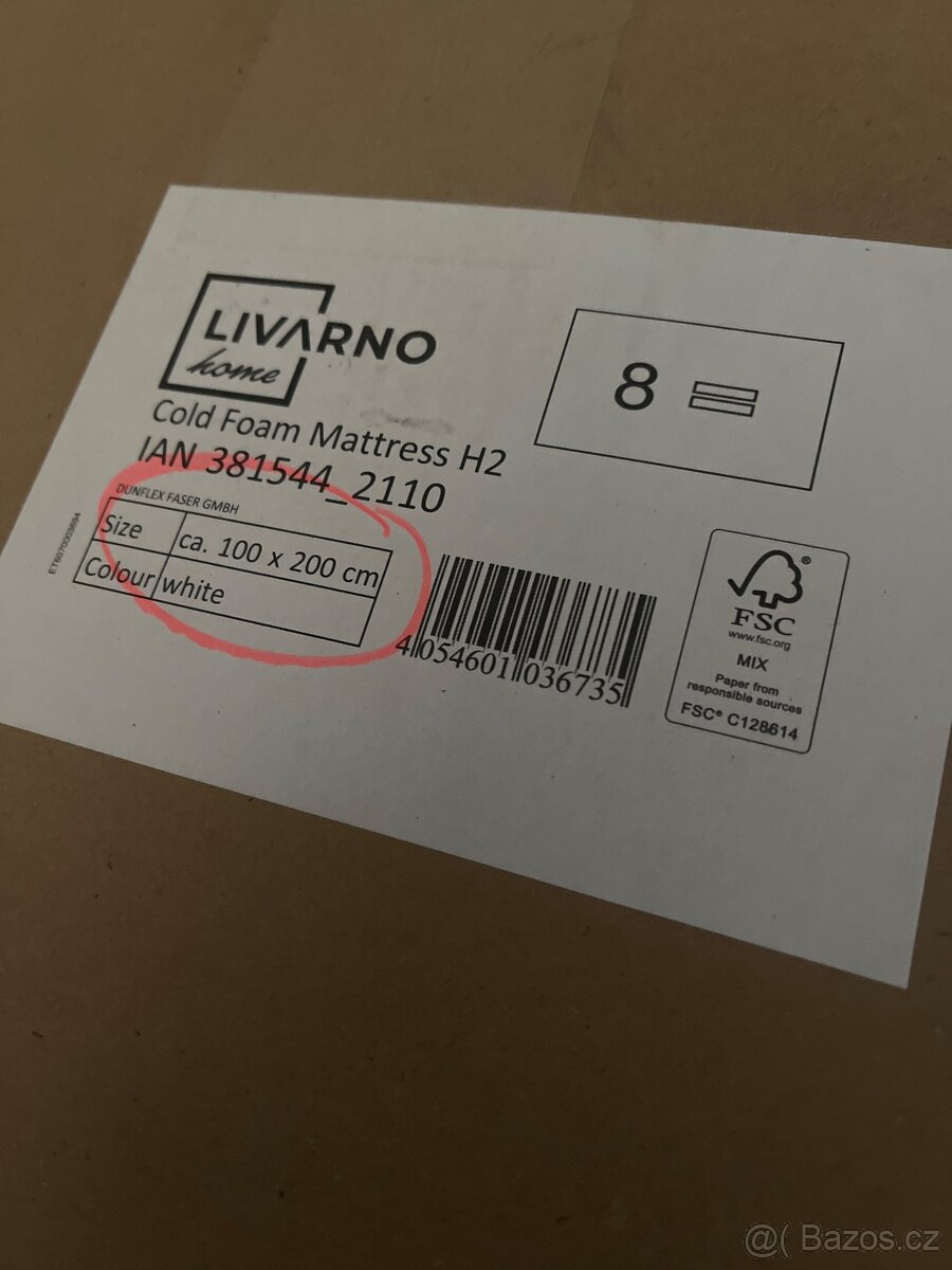Prodám matraci Livarno výška 18 cm, 100cm x 200 cm - 4