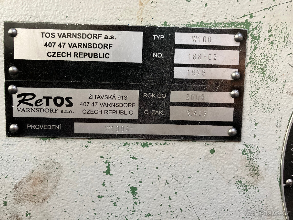 TOS horizontální vyvrtávačka W 100 A - 4