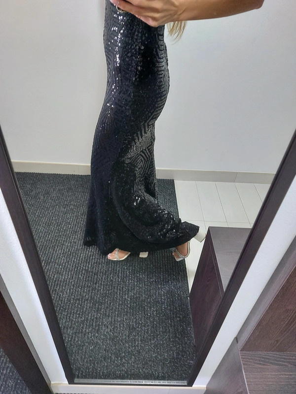 Nove cerne flitrove dlouhe saty Bodyflirt - 4