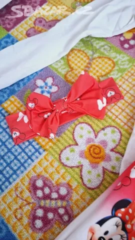 Dětská sukně s tričkem,kabelka,čelenka Minnie 134 - 4