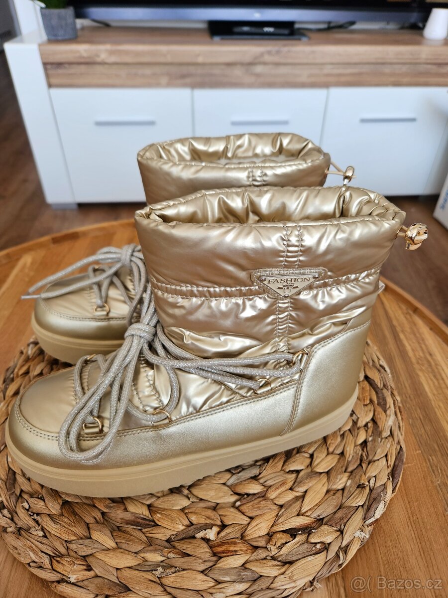 Nové kožíškové sněhule, velikost 40 - 4