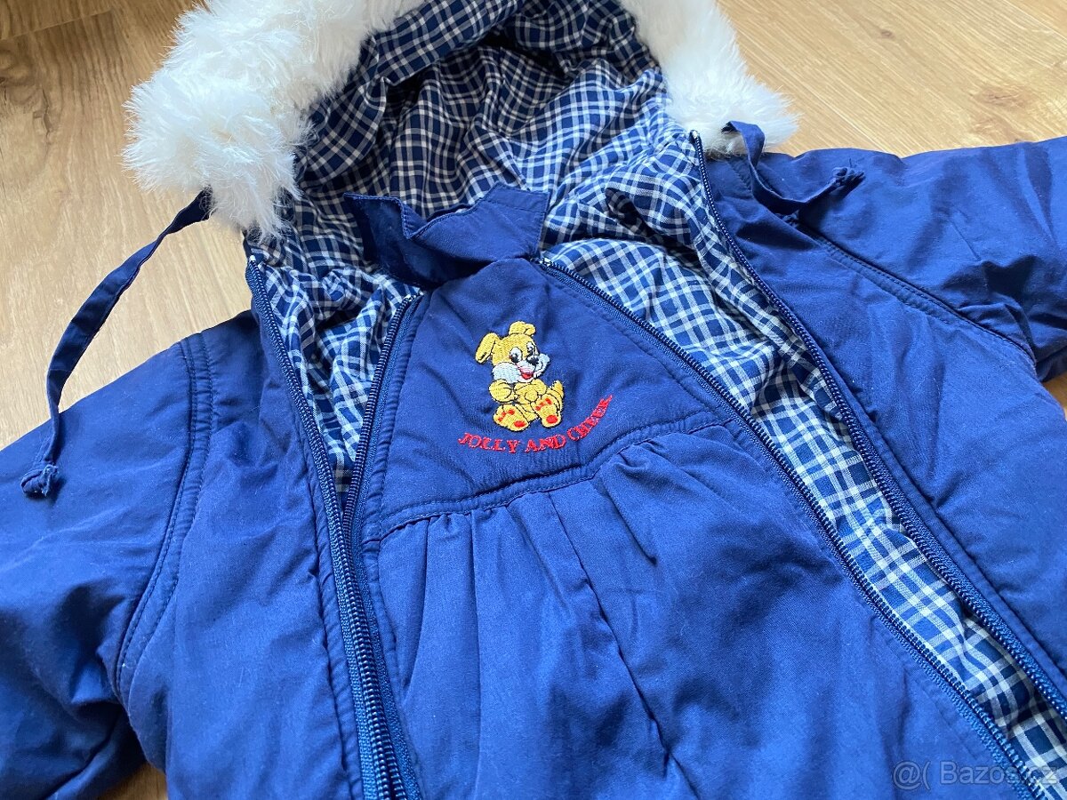 zimní fusak s pejskem vel. 6-9 měs 74 - 4