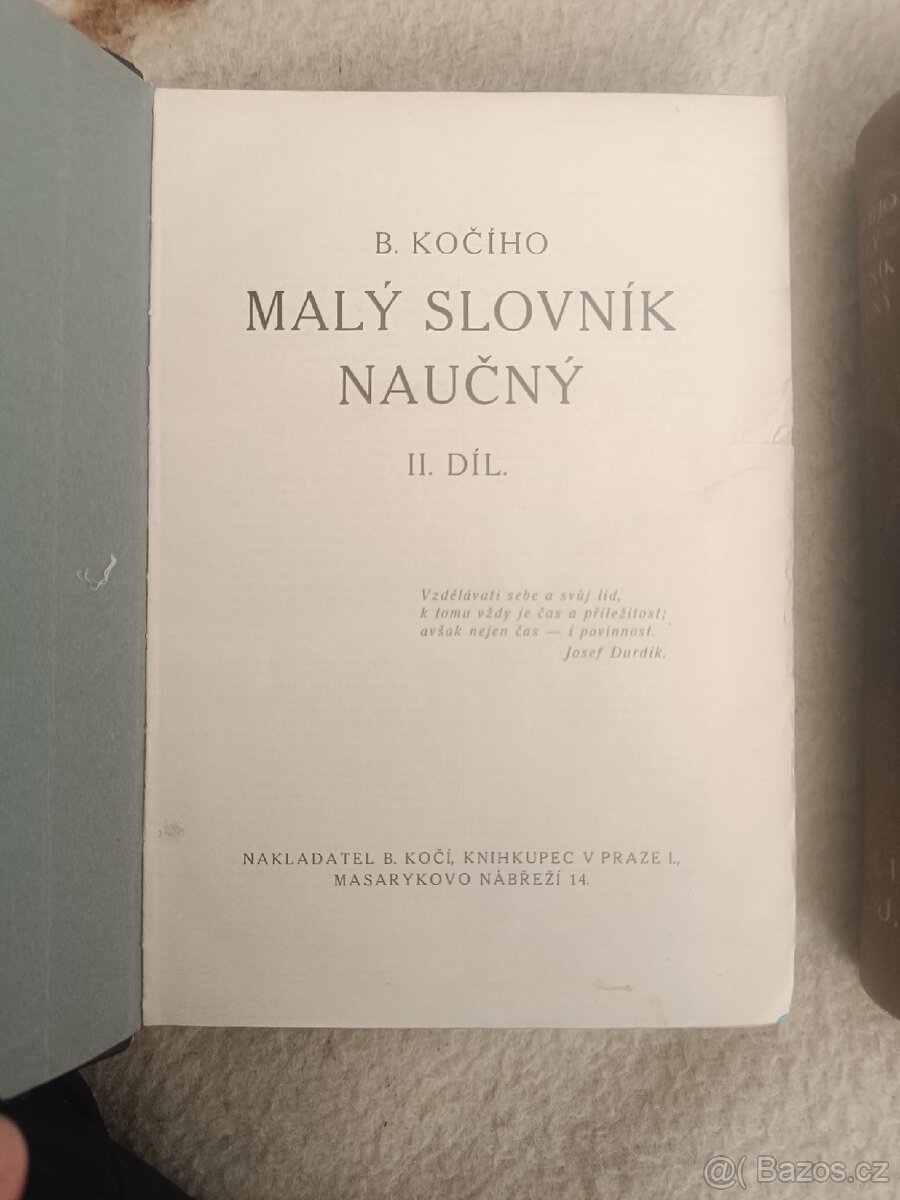 Malý slovník naučný I.II. 1924,1925 - 4