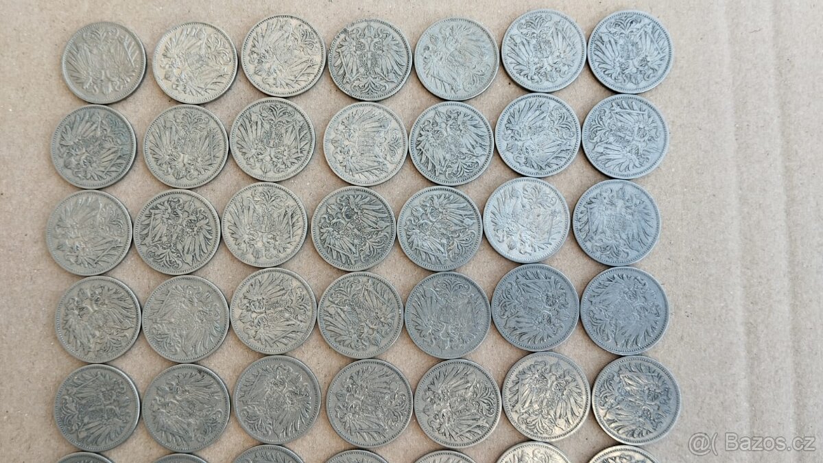 51 helleru 20 RU, rakousko uhersko mince + mince 20hal. - 4