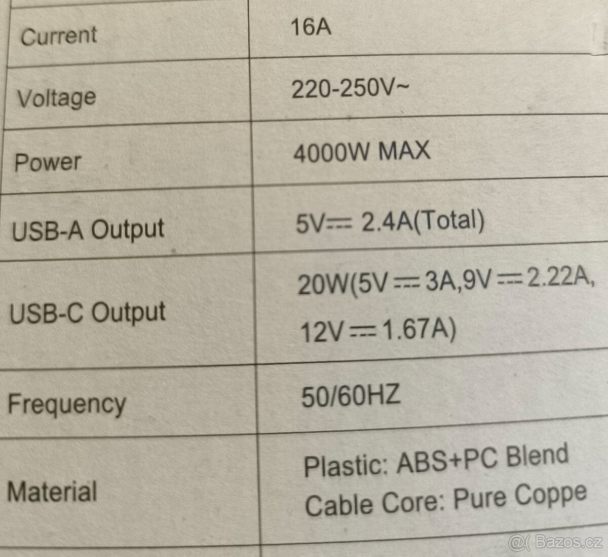 Síťový adaptér rozbočovač kostka Viking 5 zásuvek AC230V - 4