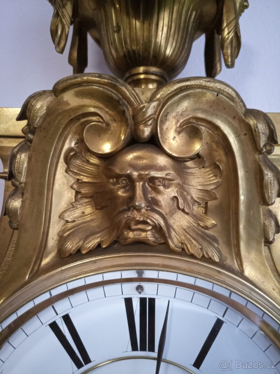 Bronzové zlacené hodiny - 4