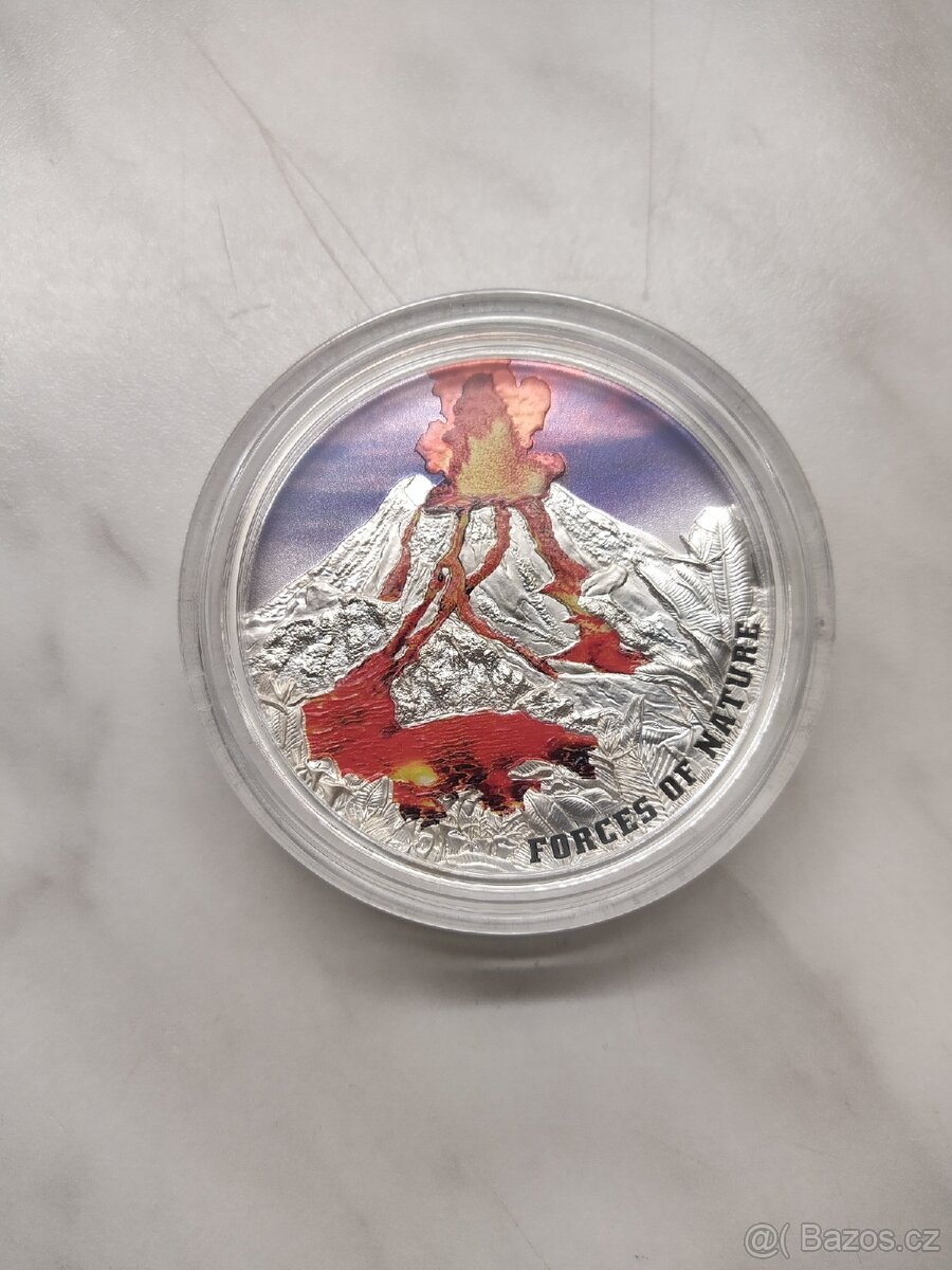 2 Oz Silver Proof Coin Volcano 2023 certifikát - 4