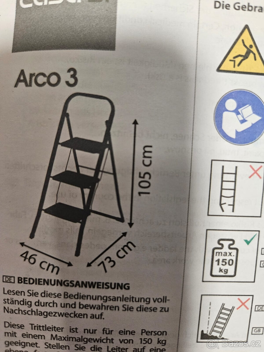 Schůdky ocelové, 3 stupně - 4