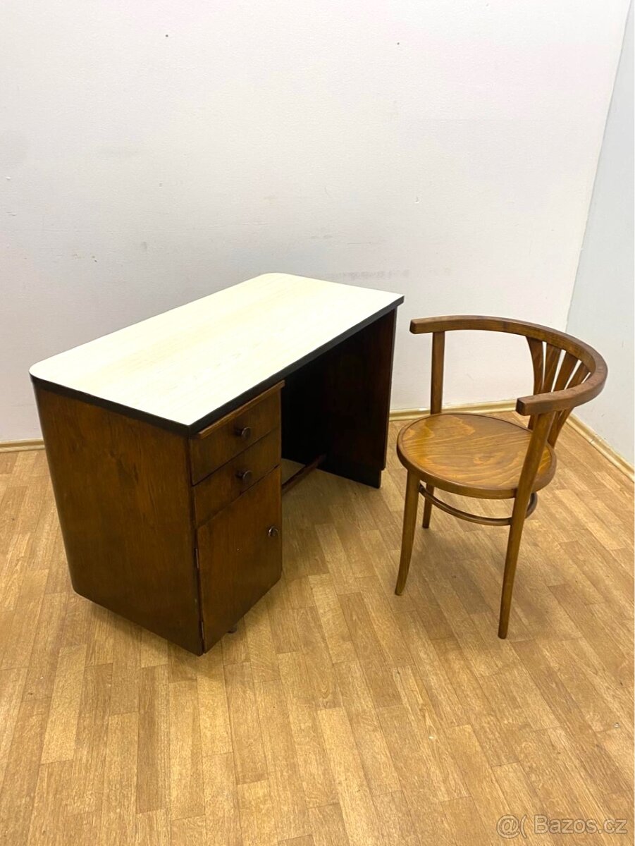 Retro psací stůl Halabala - 4