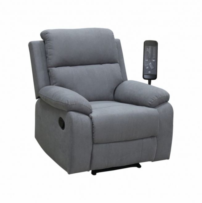 Masážní a polohovací křeslo POHODA šedé - 4