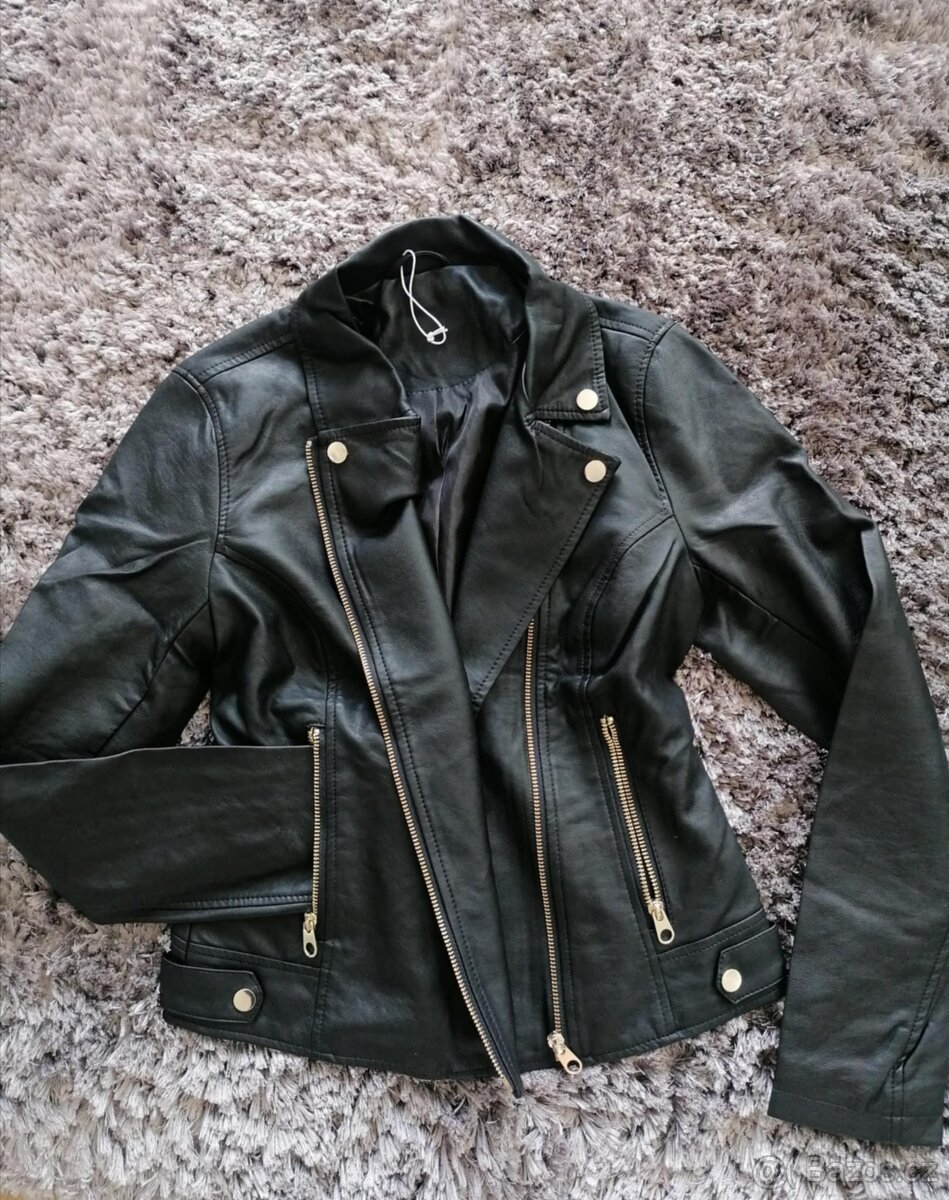 nová koženková bunda, vel. S - 4