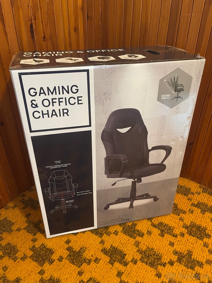 Kancelářská, herní židle ČERNÁ - 4