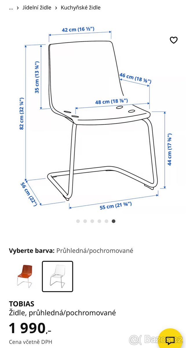 Tobias průhledná židle IKEA - 4