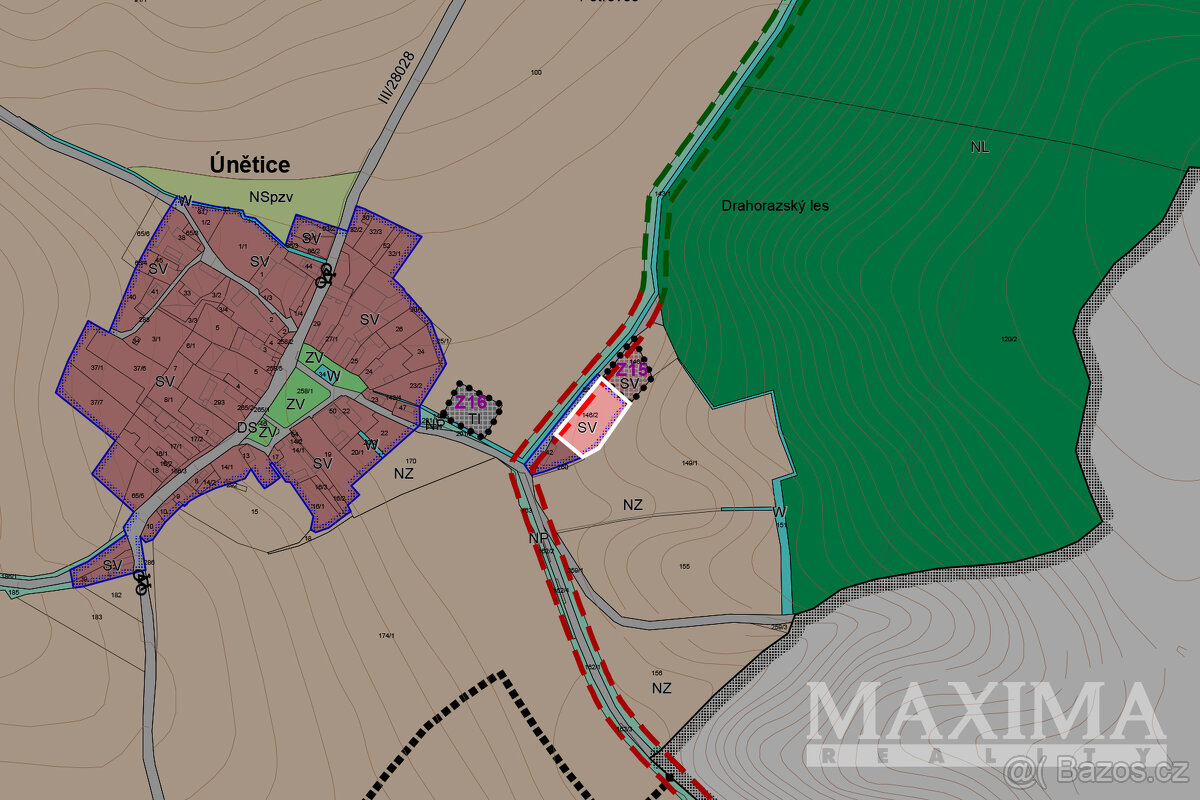 Pozemek o ploše 2621 m2 - Údrnice, Únětice - 4