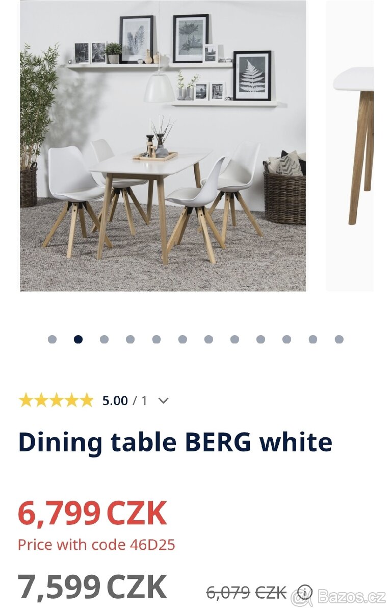 Dining table BERG (Size 150×80×76) - 4