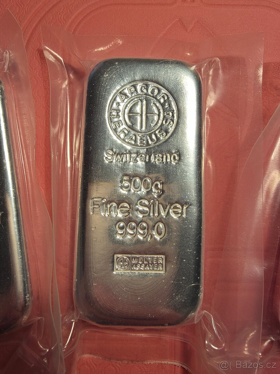 Argor Heraeus stříbrný slitek - 4