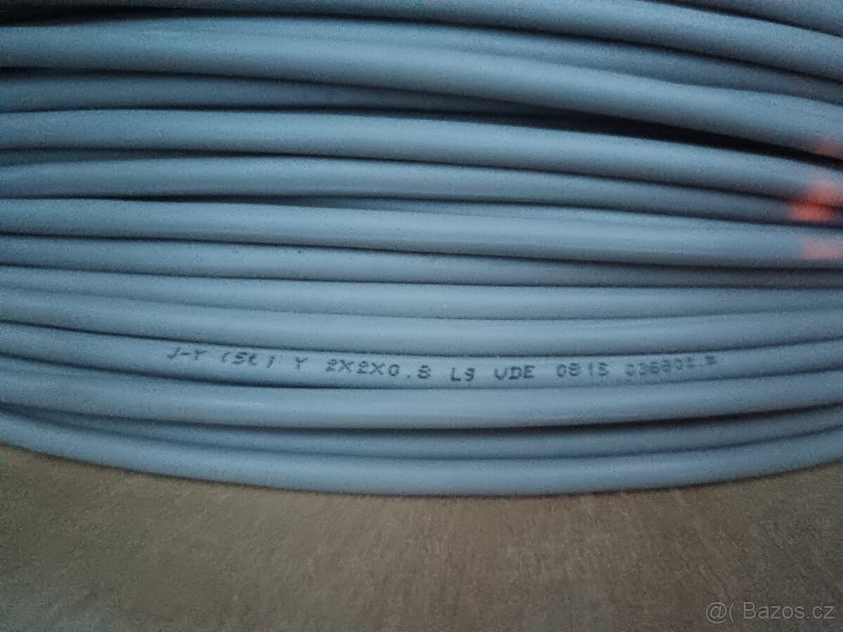 Kabel J-Y(ST)Y šedý 2x2x0,8 metráž - 4
