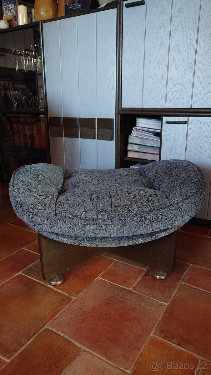 SET 2 křesla a 1 gauč modrá barva - 4