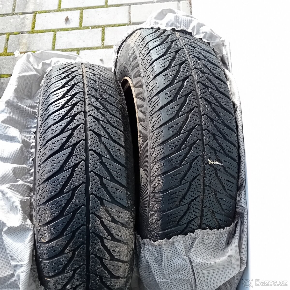 2ks zimni 155/80/13 6-7mm s disky 5x100 - 4