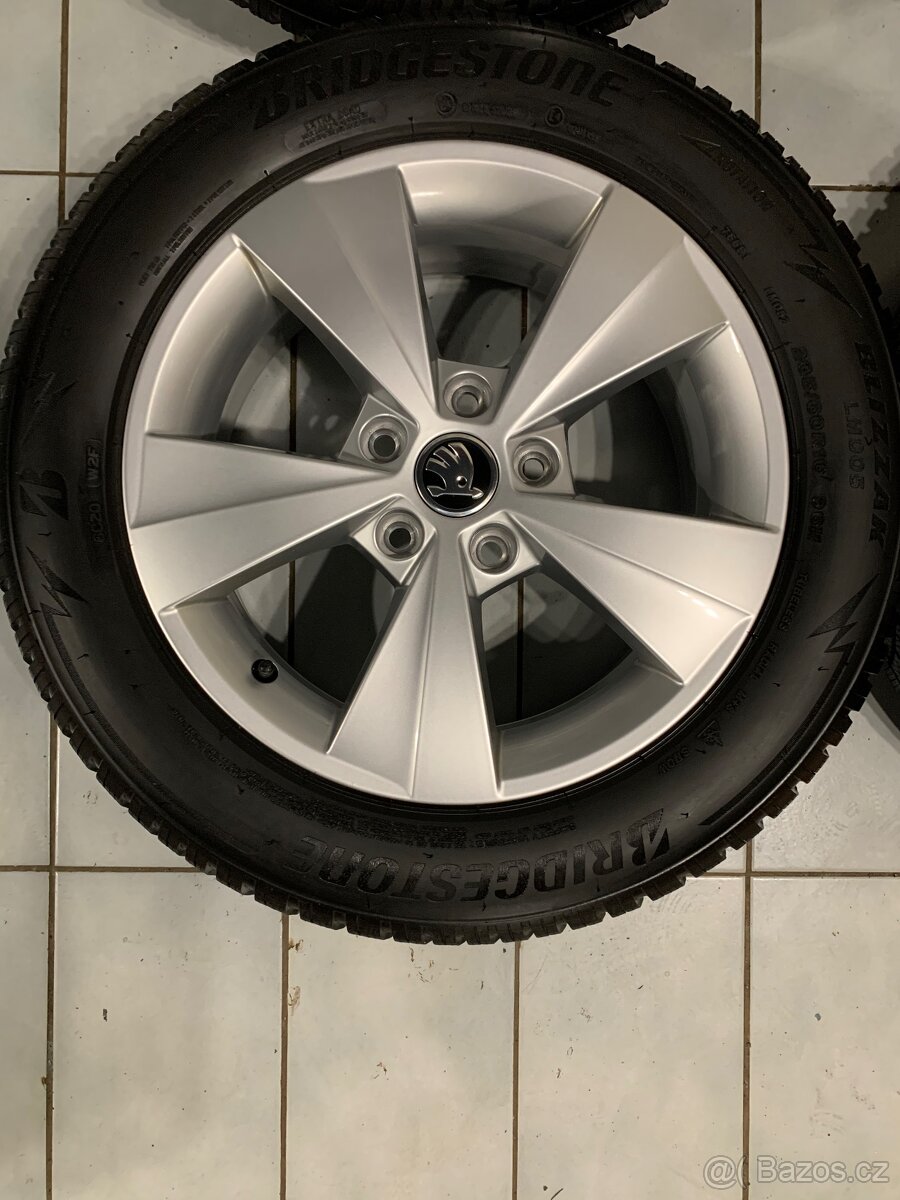 Alu kola Škoda R16 5X112 ZÁNOVNÍ ZIMNÍ PNEU 205/60 R16 - 4