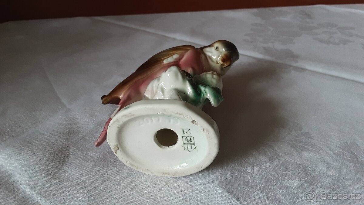 Porcelánová soška ptáka - 4