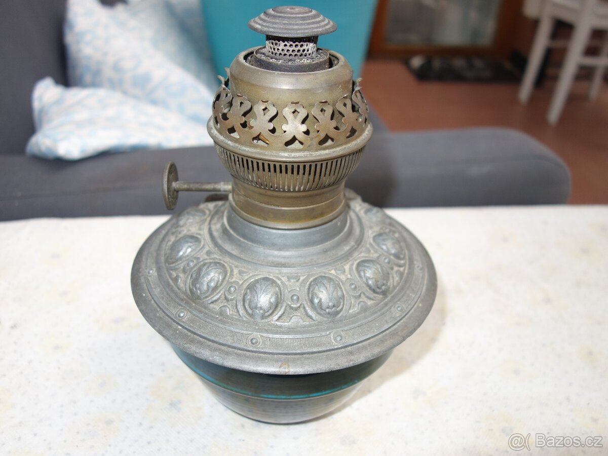 Petrolejová lampa, kulatý knot - 4