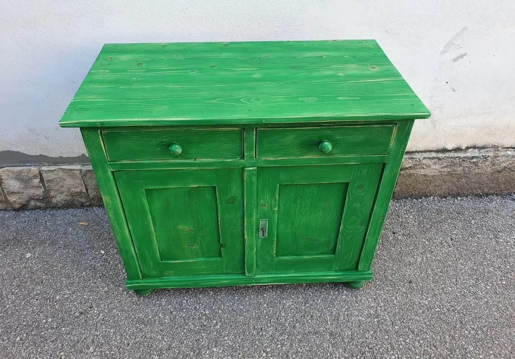 STAROŽITNÝ SPODEK-SKŘÍNKA V PATINĚ PO RENOVACI - 4