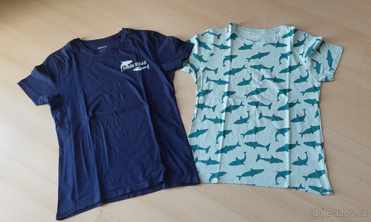 Dětské triko, tričko vel.158-164 se žralokem, maskáčové - 4
