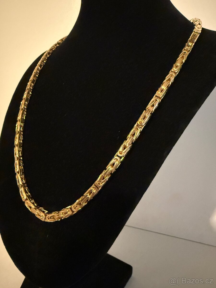 Zlatý řetěz královská vazba 133g 750/1000 18k - 4