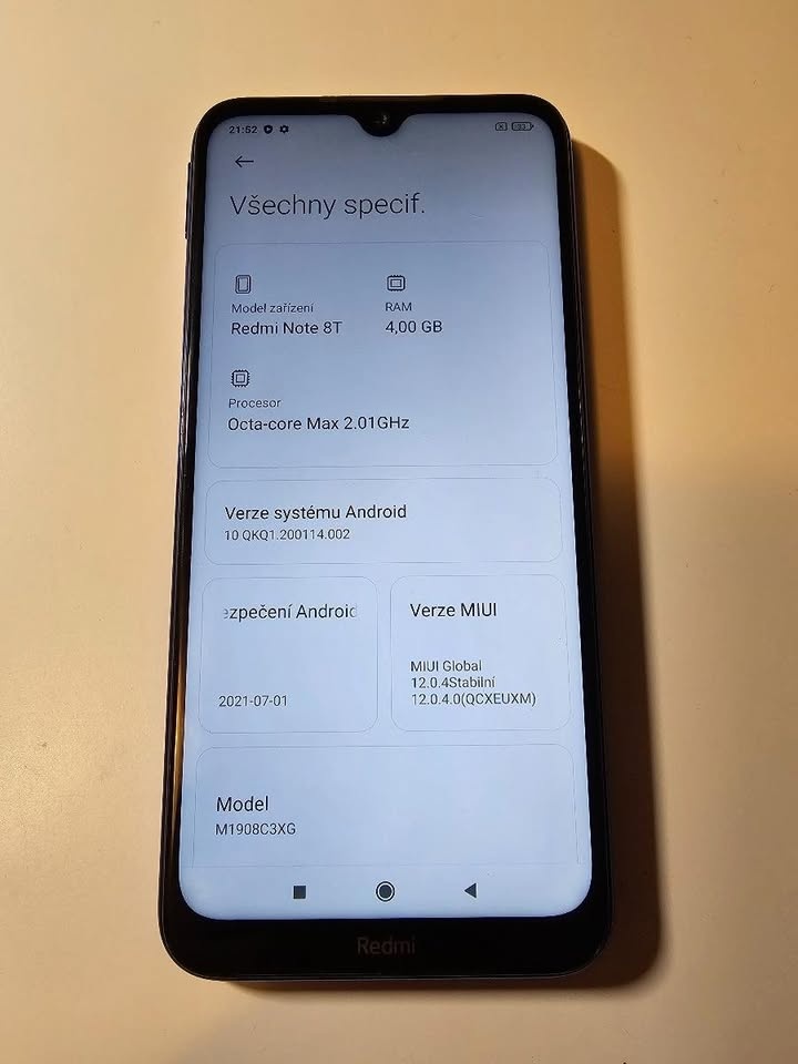 Mobilní telefon Xiaomi Redmi Note 8T 64/4GB - 4