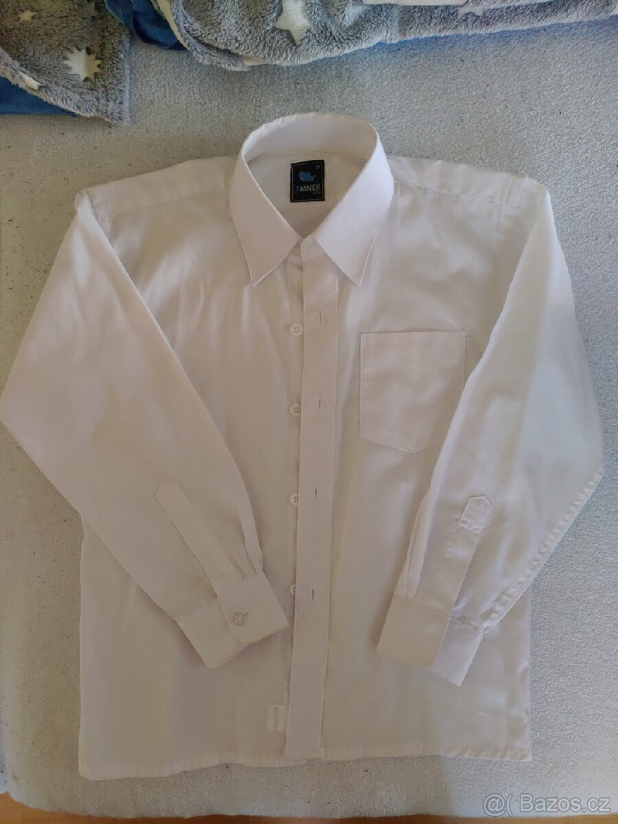 Dětské bílé košile vel.cca 134 - 4