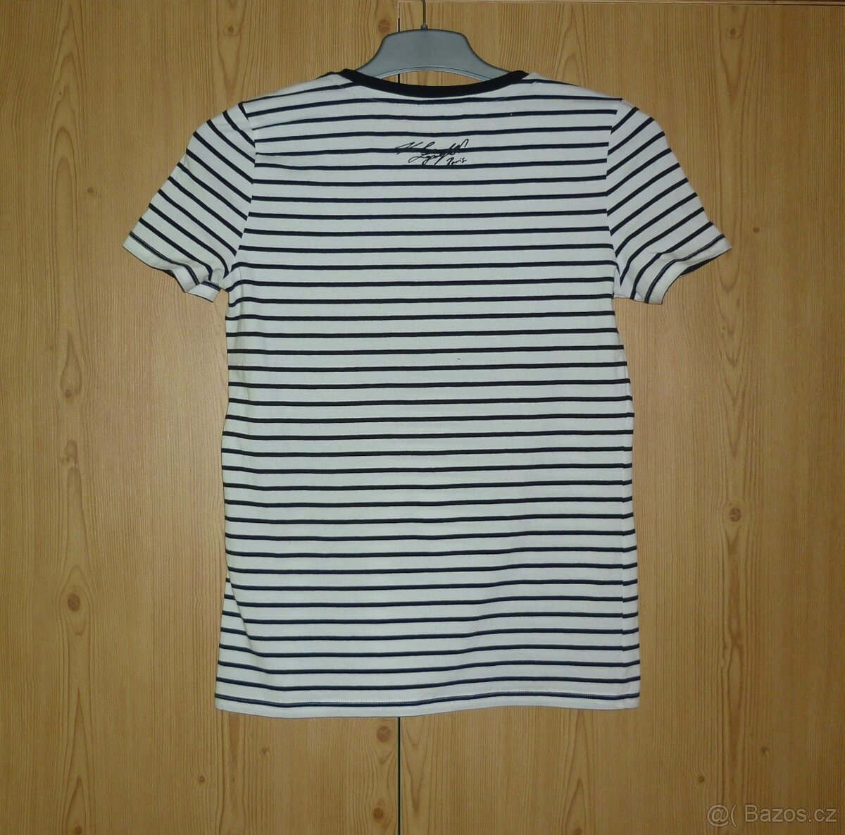 Bílo - černé dámské tričko Karl Lagerfeld - 4