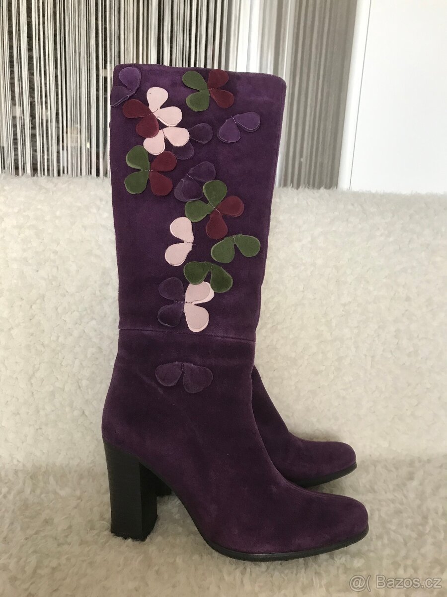 Dámské zimní kozačky na vysokém podpatku vel. 36/37 Nové - 4