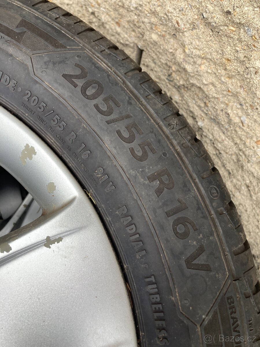 Sada Alu kol 5x112 s pneu 205/55/16, 4,5-6,5 mm - 4