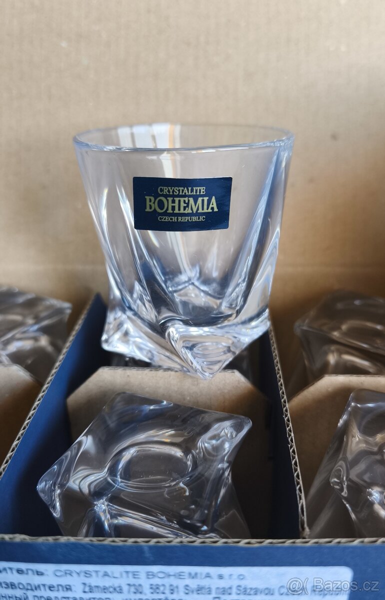 Crystalite Bohemia QUADRO dvě sady slenic na panáky - 4