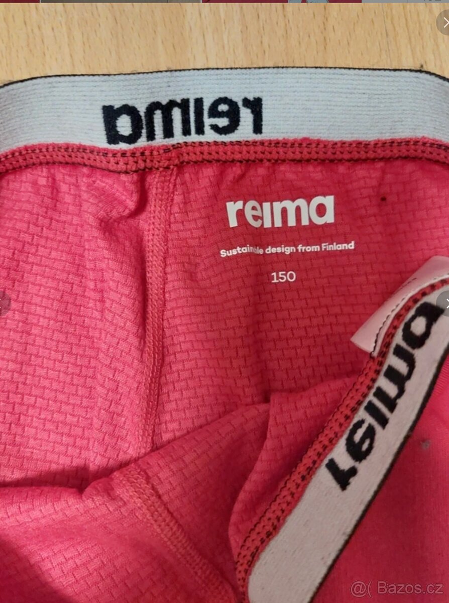 Nové dětské červené funkční termo prádlo, Reima Lani, 150 - 4