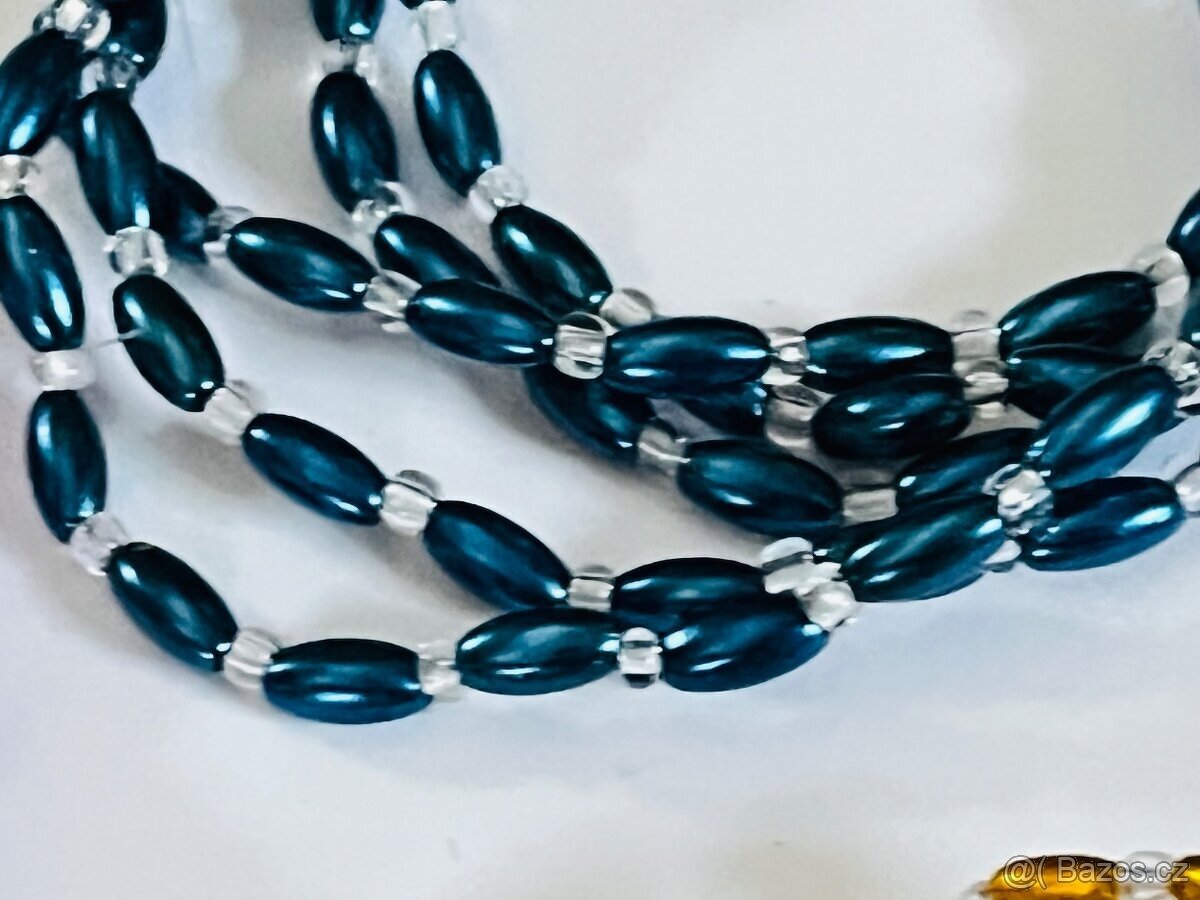 Náramek - perličkové oválky - 4