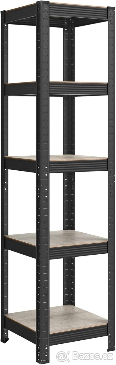 NOVÝ REGÁL - KOV - MDF - 4