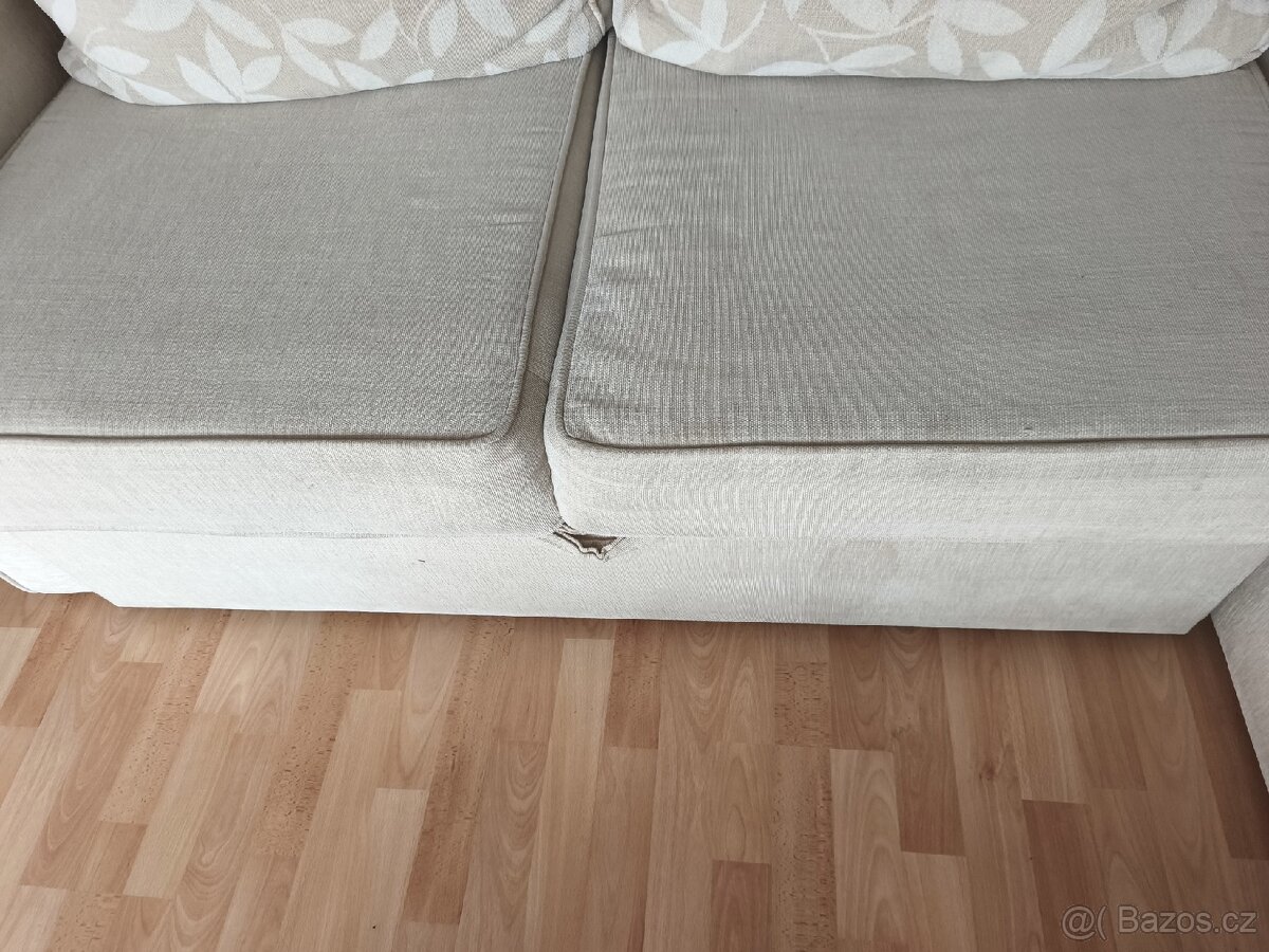 Gauč pohovka rozkládací 3 místa s úložným prostorem - 4