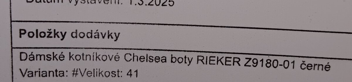 Dámské kožené Chelsea Rieker 41 Nové - 4