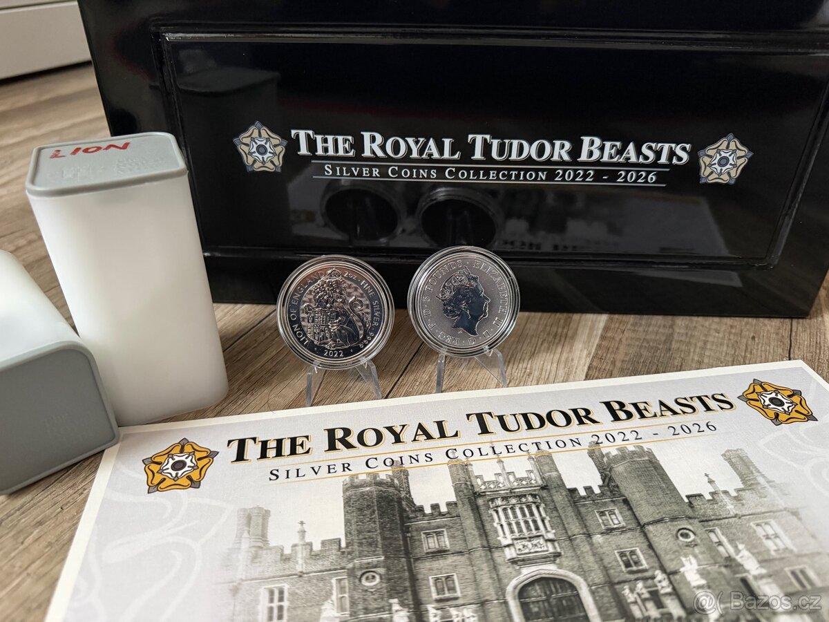 Stříbrná mince 2 Oz The Tudor Beasts Lion of England 2022 - 4