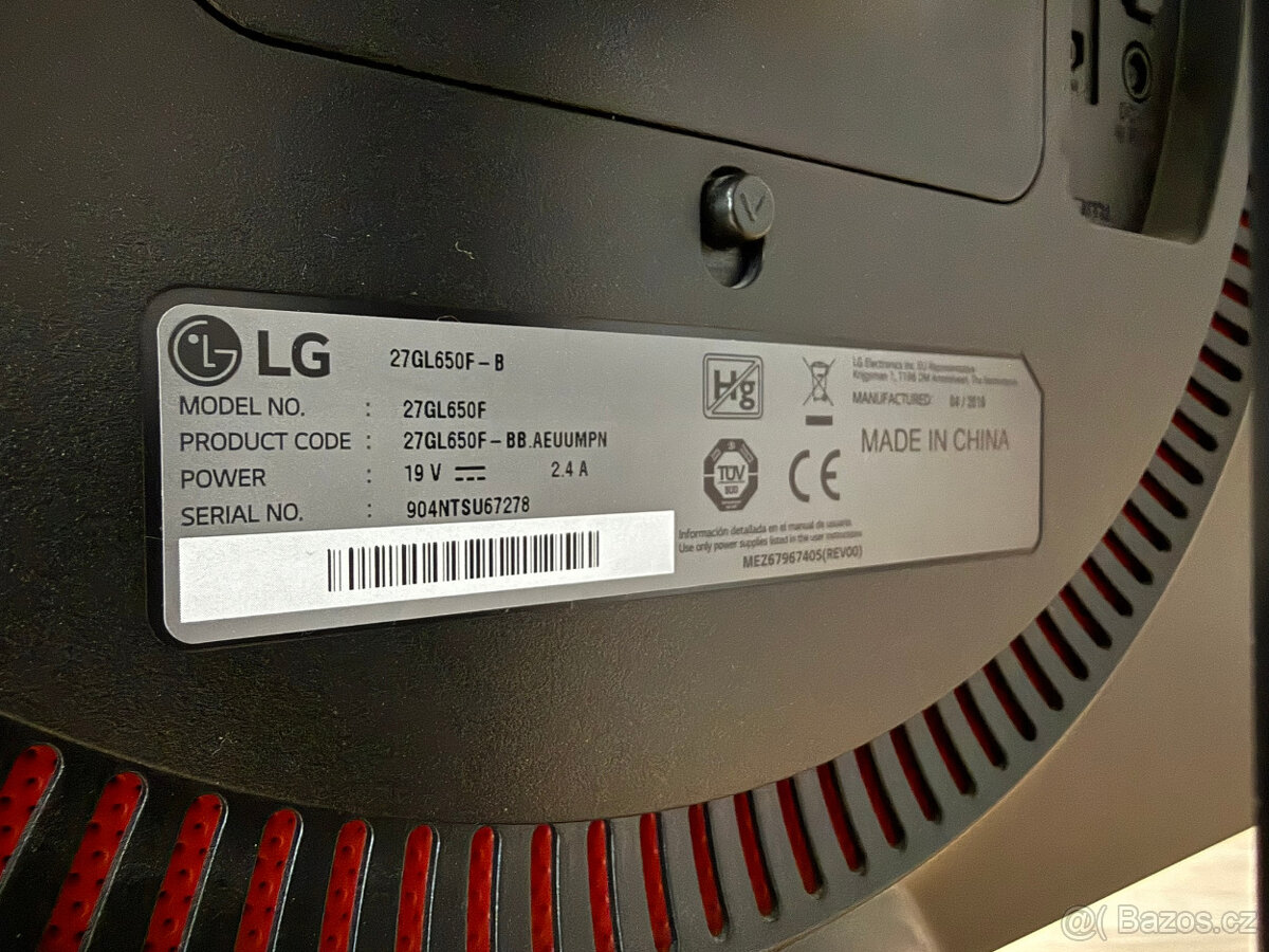 LG 27GL650F – 27", 144 Hz, IPS - 4