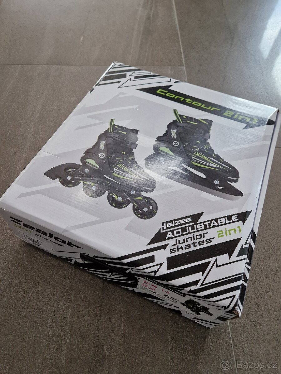 Junior skates 2in1 (brusle, inline) vel. 33-36 - 4
